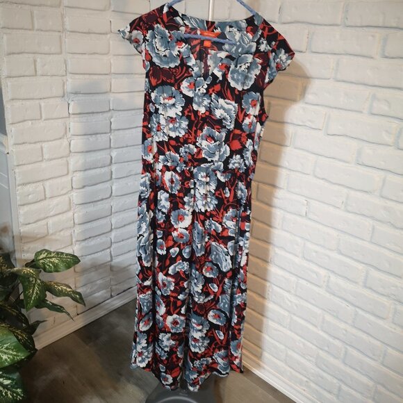 Joe Fresh Ladies Elastic Waist Flowered Maxi Dress - Picture 1 of 7
